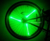 Зелены диодные трубочки на колеса велосипеда